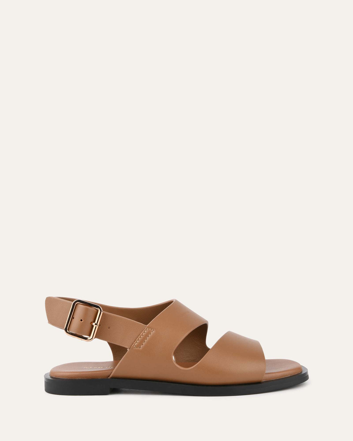 SADIE FLAT SANDALS CARAMEL LEATHER