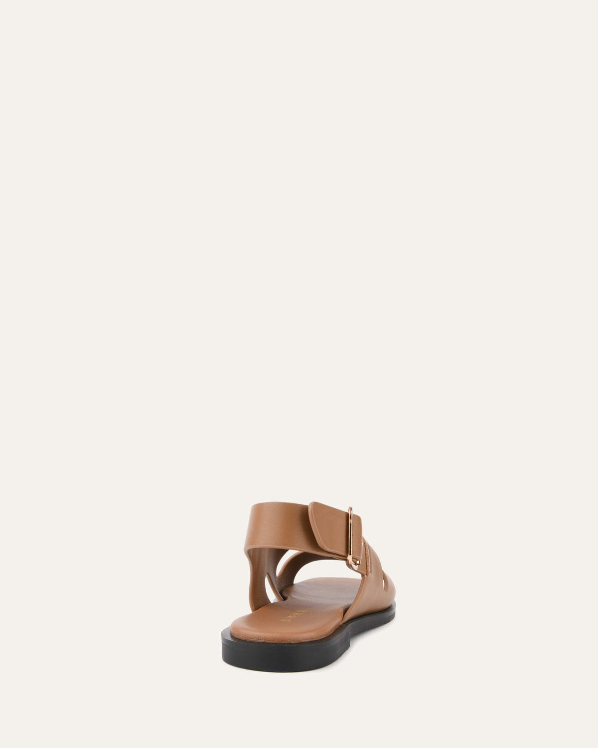 SADIE FLAT SANDALS CARAMEL LEATHER