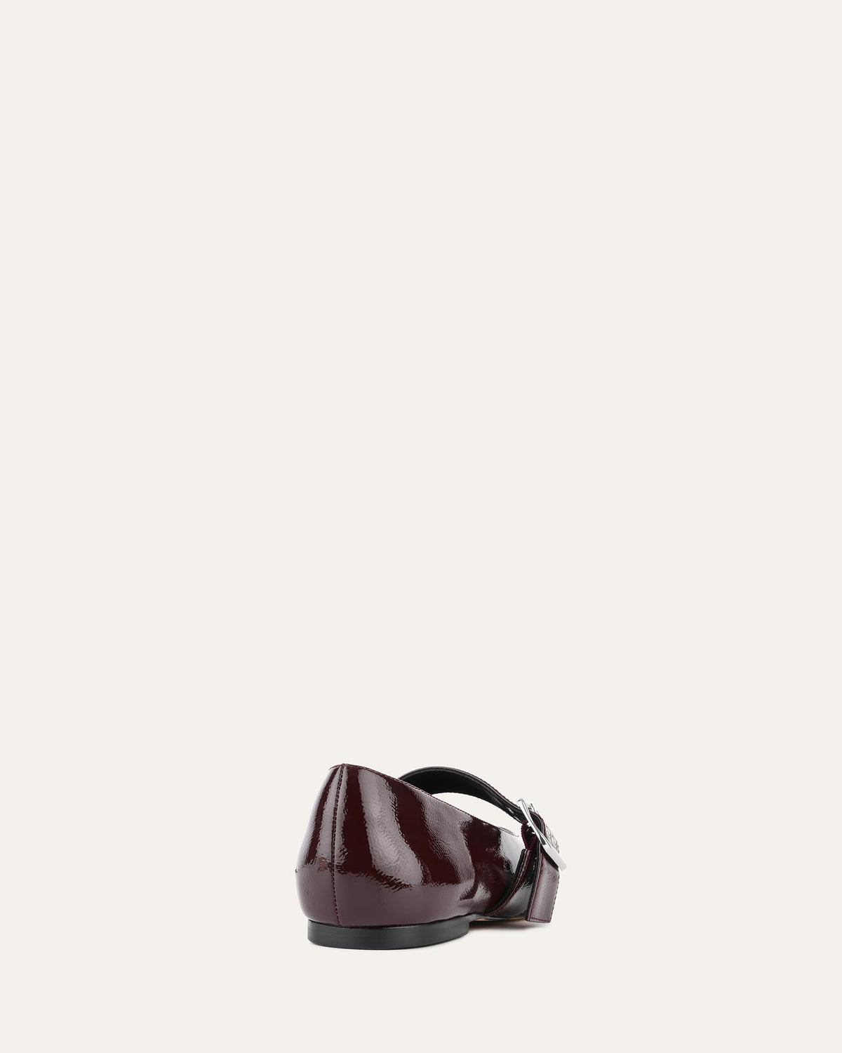 SARAH CASUAL FLATS MERLOT CRINKLE PATENT