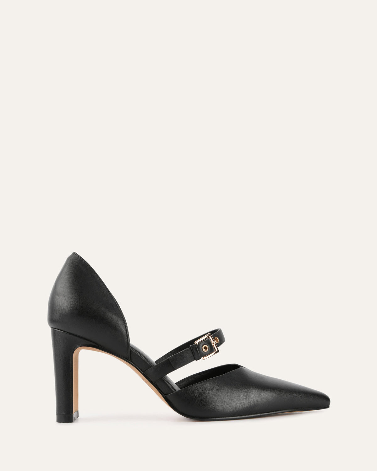 SAWYER HIGH HEELS BLACK LEATHER