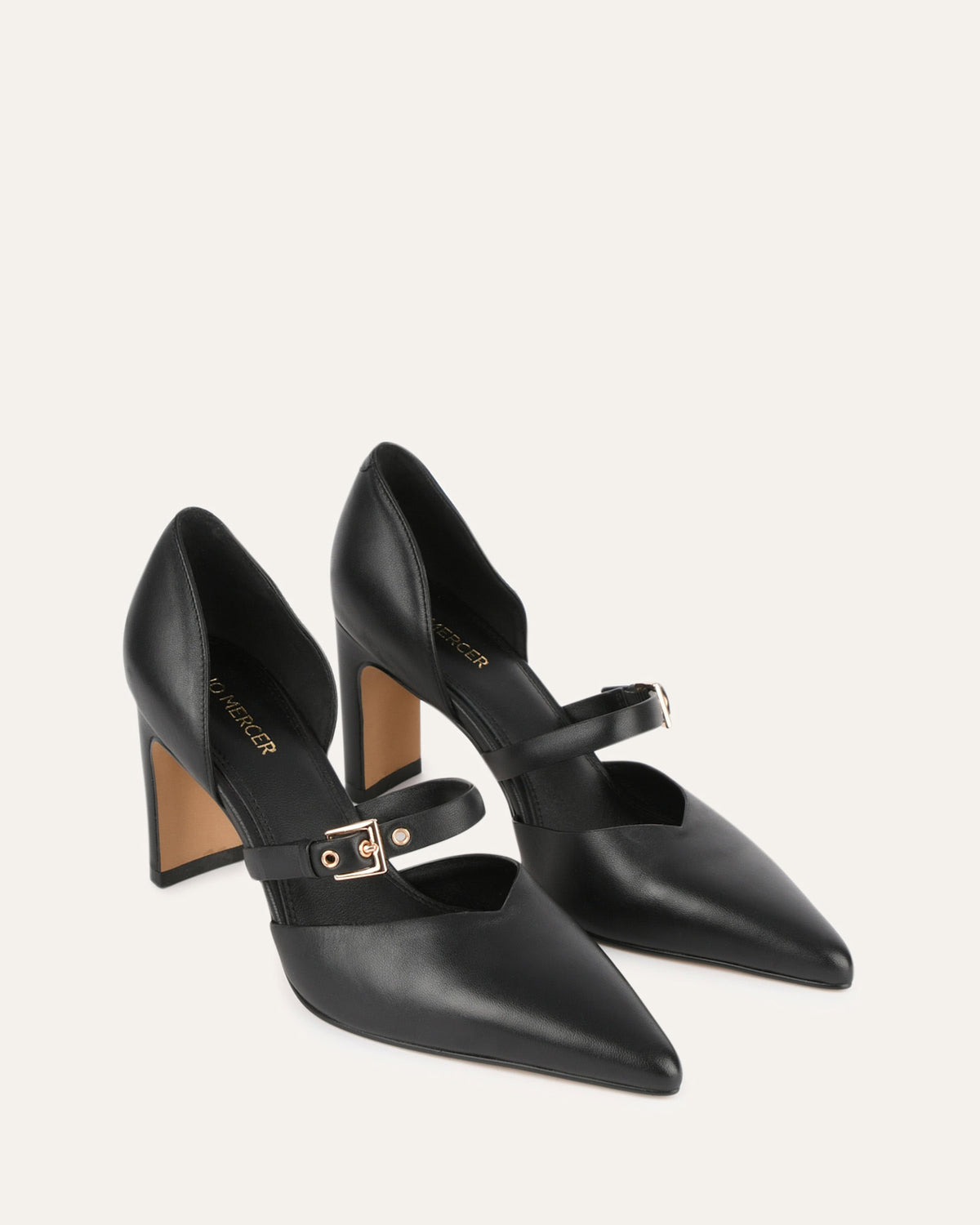 SAWYER HIGH HEELS BLACK LEATHER