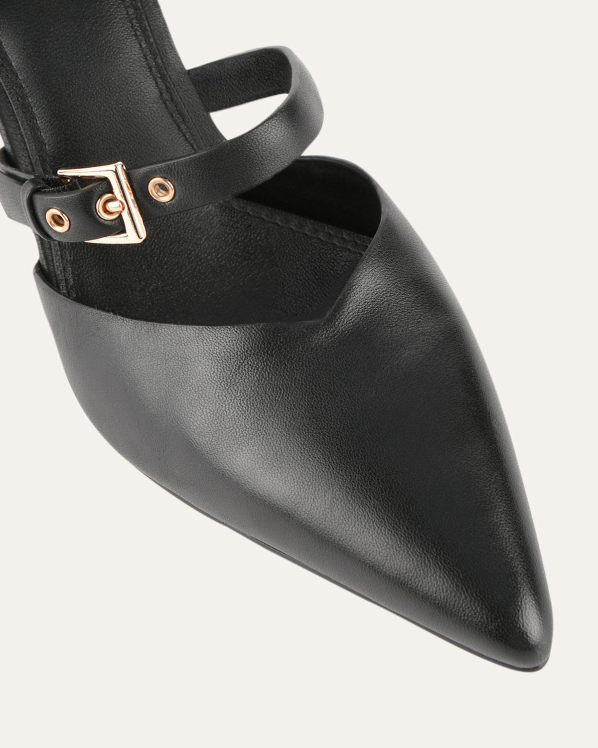 SAWYER HIGH HEELS BLACK LEATHER