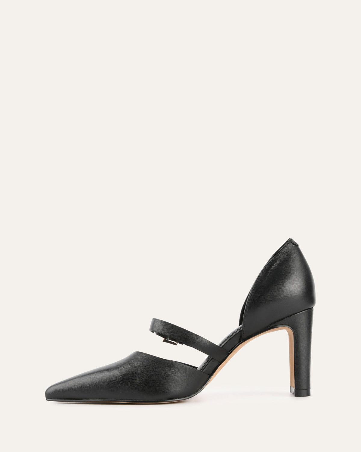 SAWYER HIGH HEELS BLACK LEATHER