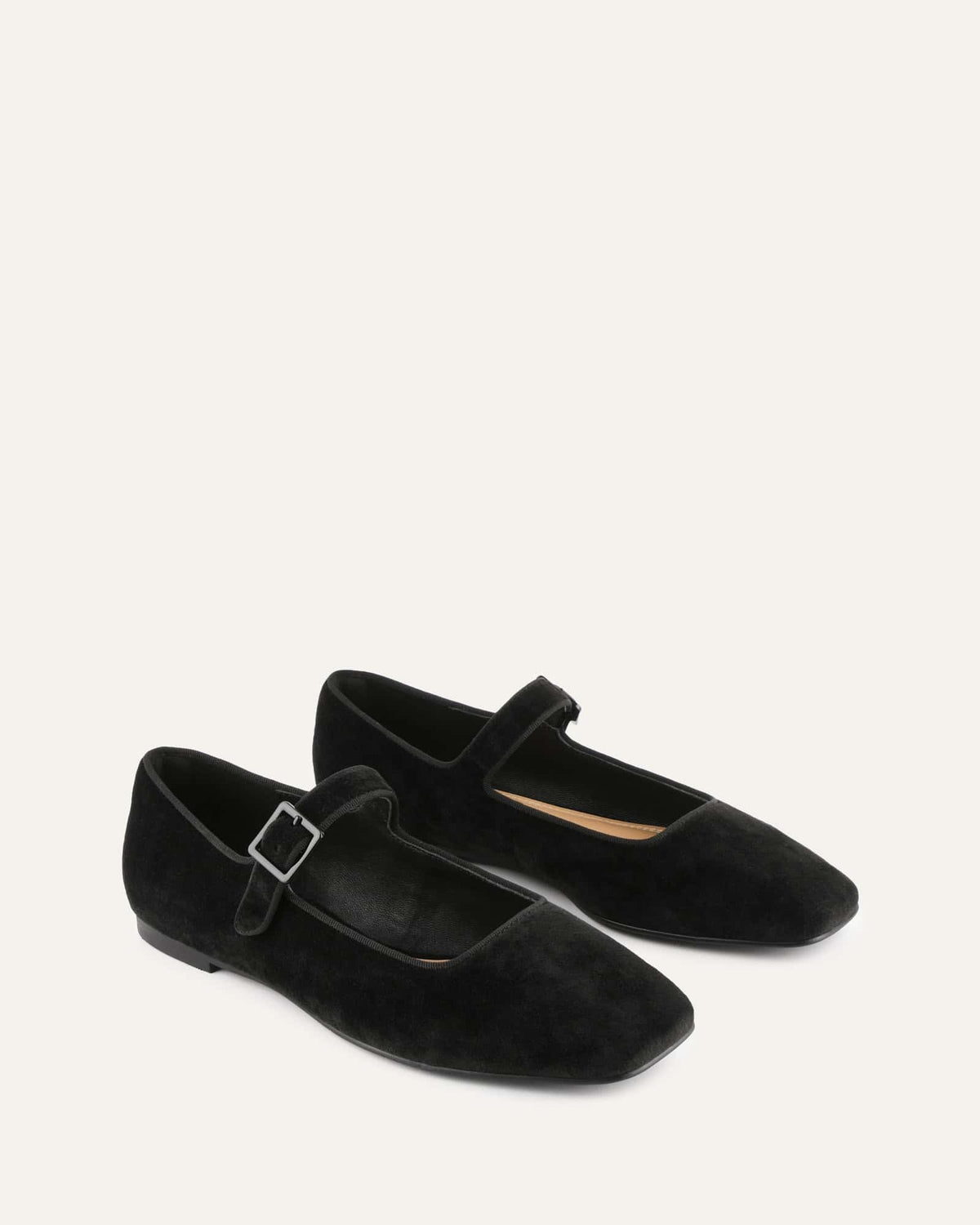 SERAFINA CASUAL FLATS BLACK VELVET