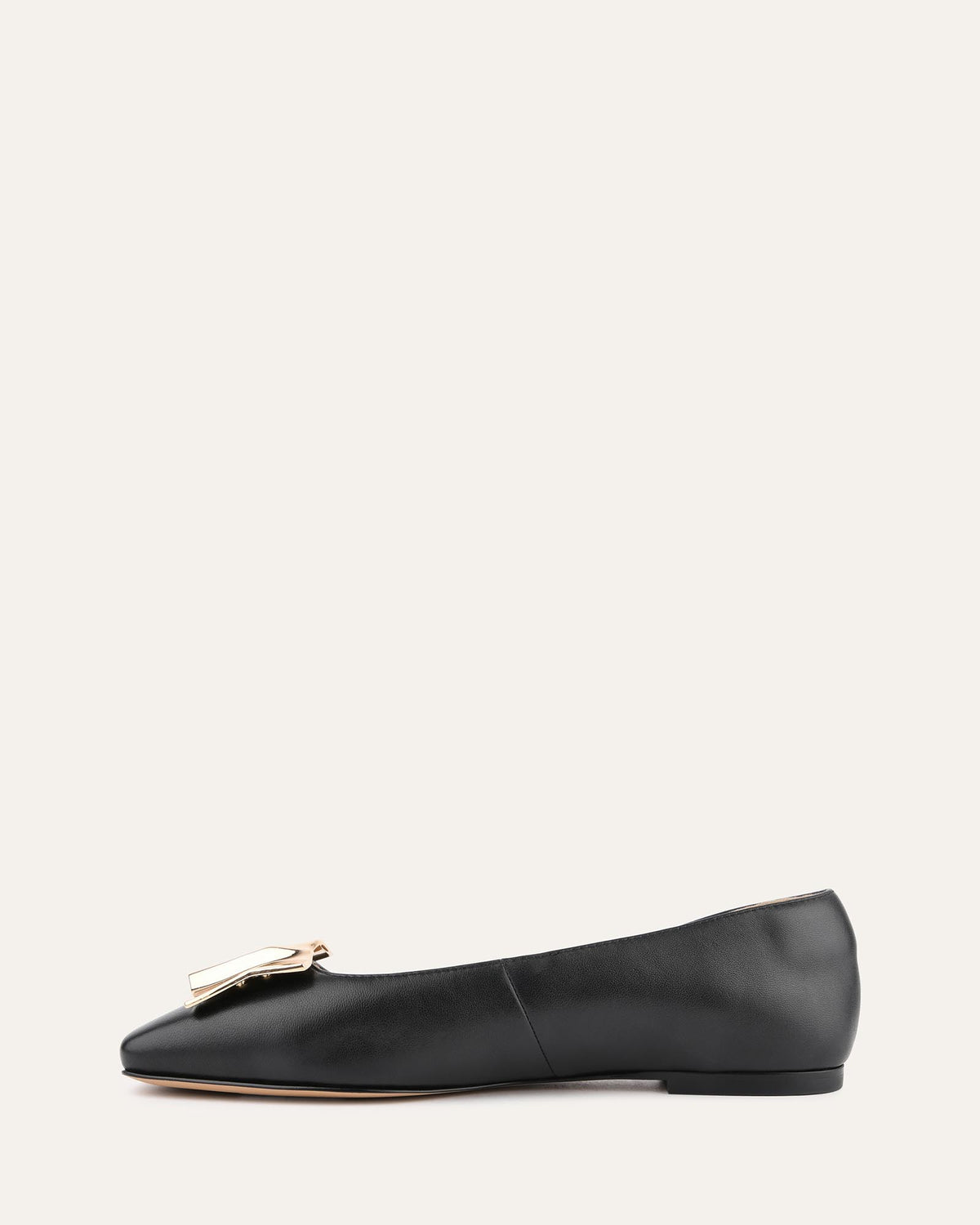 SONNY DRESS FLATS BLACK LEATHER