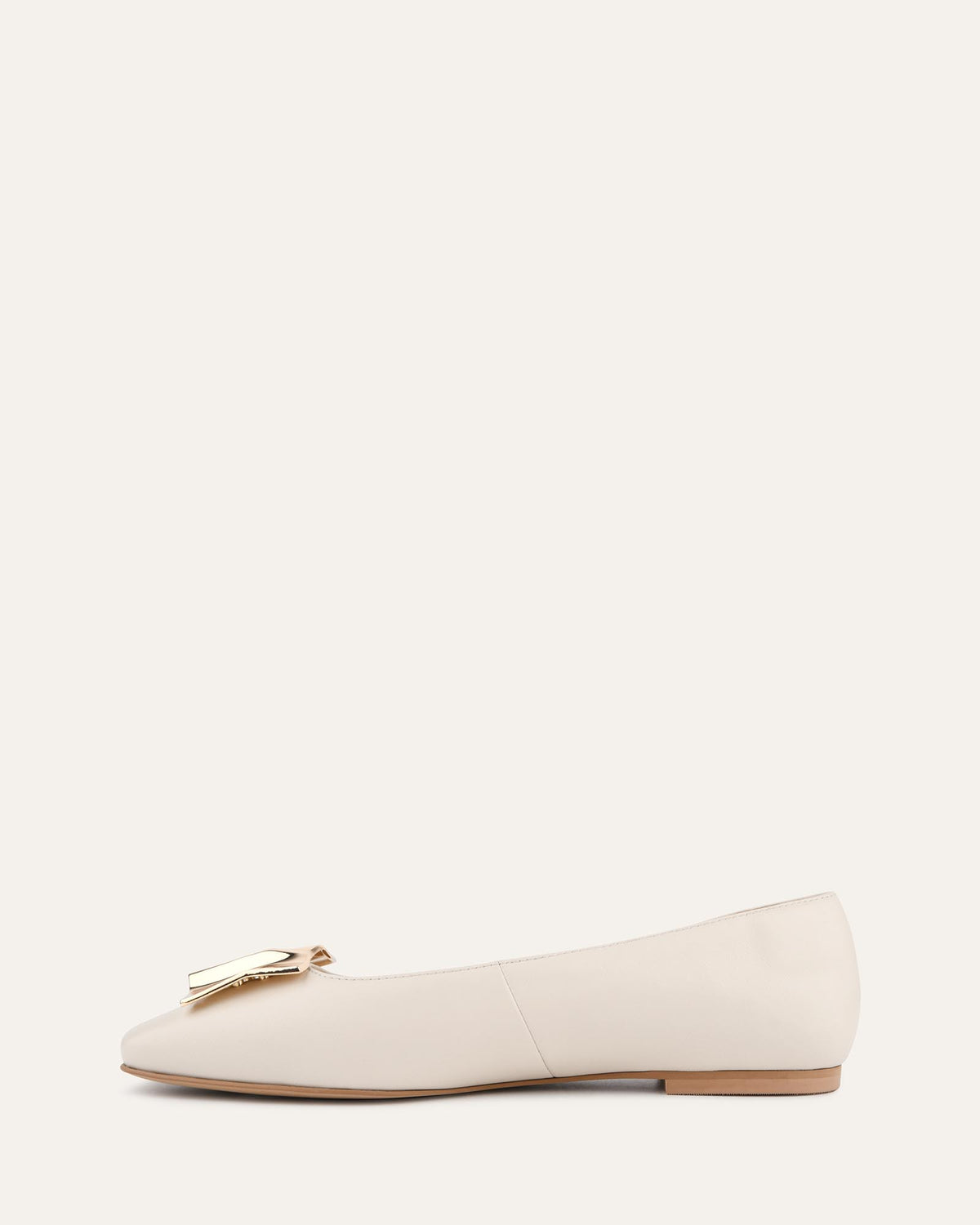 SONNY DRESS FLATS OFF WHITE LEATHER