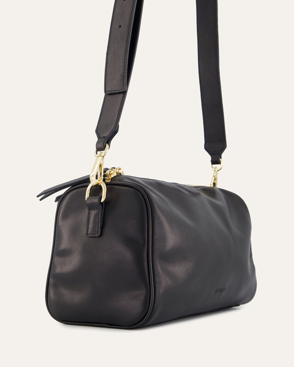 SYLVIE CROSSBODY BAG BLACK LEATHER