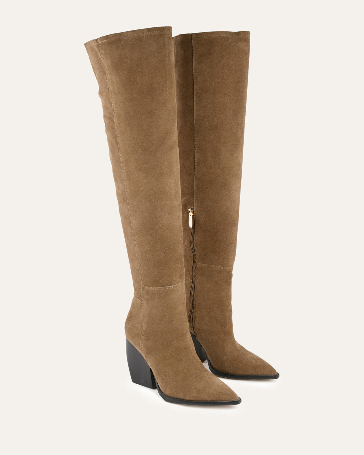 UMA OVER THE KNEE BOOTS BARK SUEDE