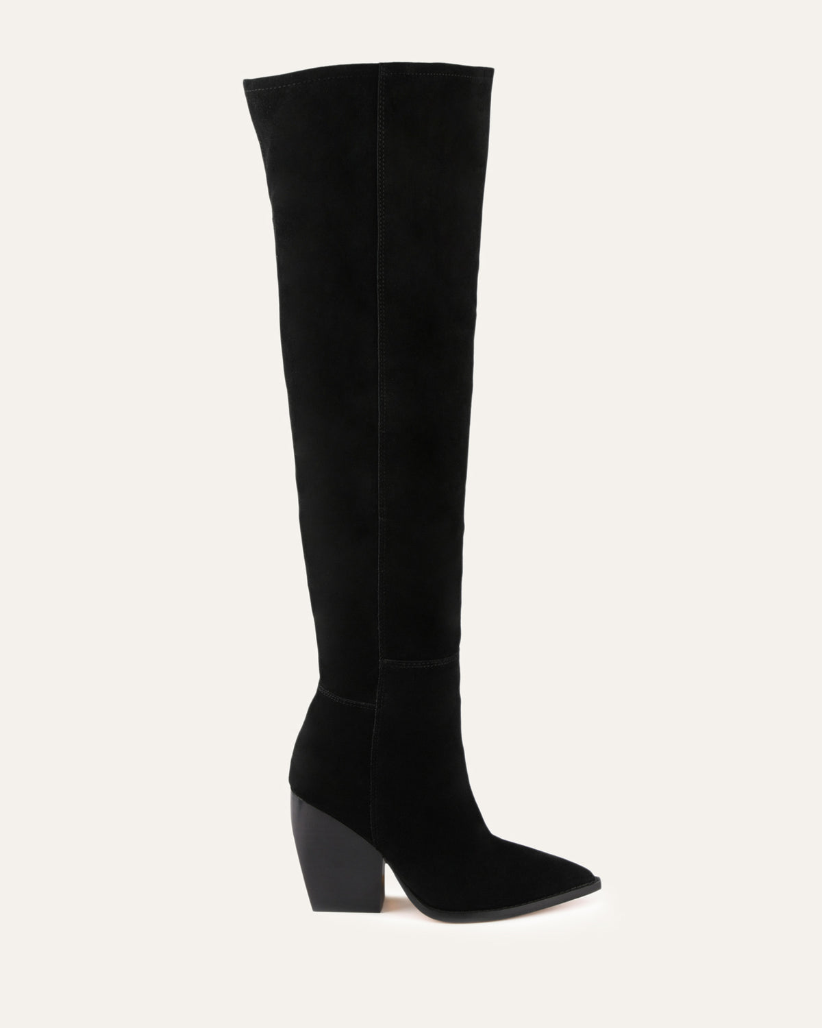 UMA OVER THE KNEE BOOTS BLACK SUEDE