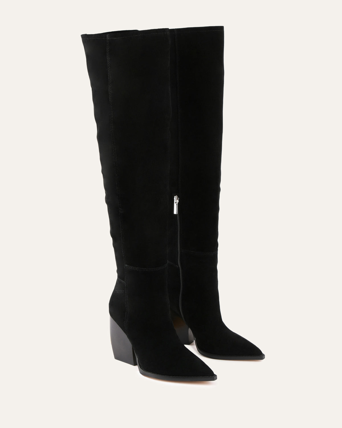 UMA OVER THE KNEE BOOTS BLACK SUEDE