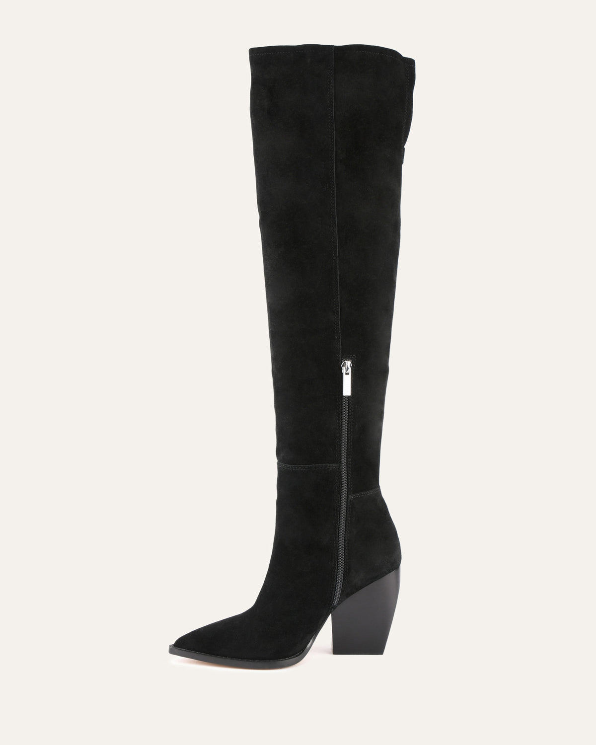 UMA OVER THE KNEE BOOTS BLACK SUEDE