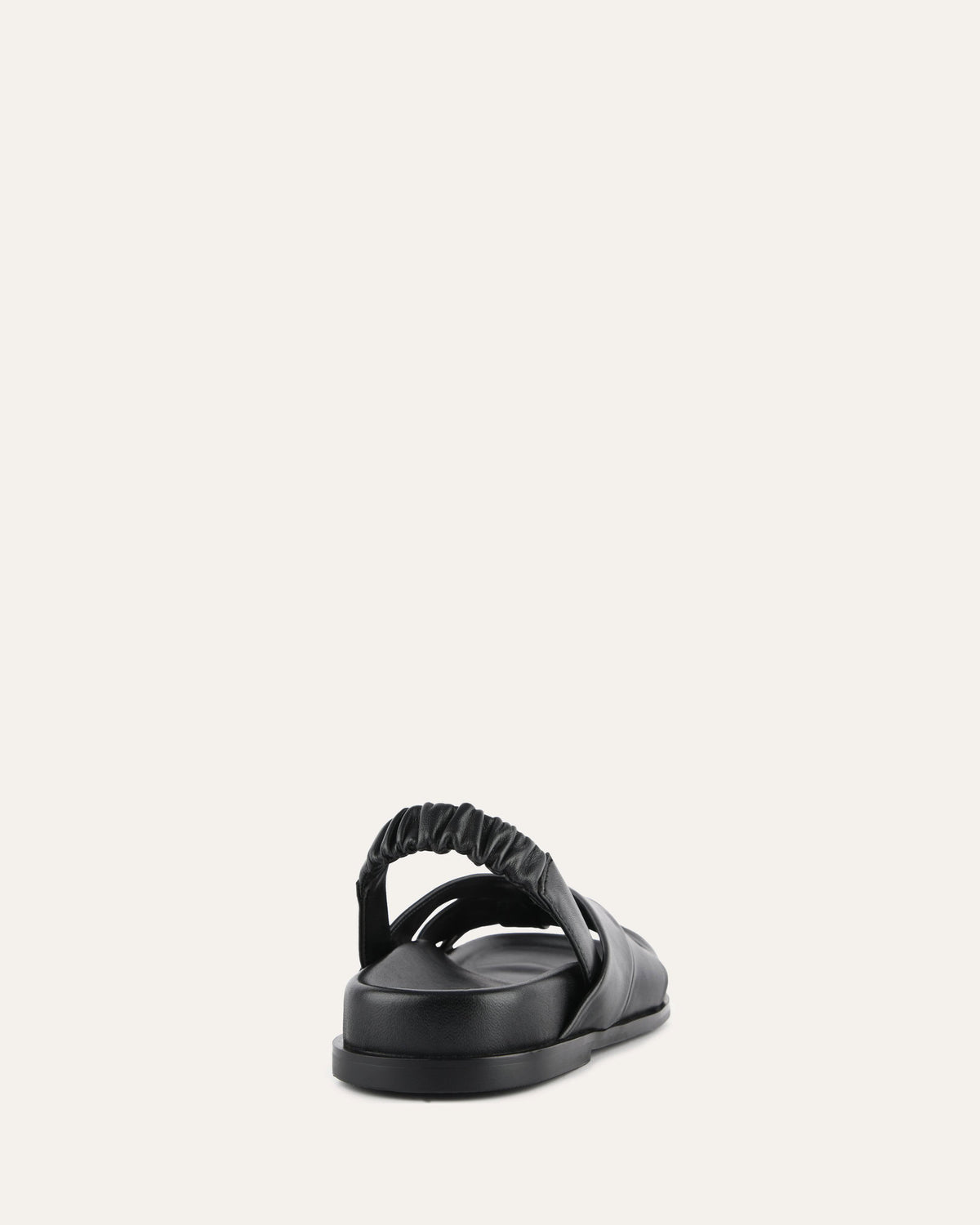 VINCENT FLAT SANDALS BLACK LEATHER