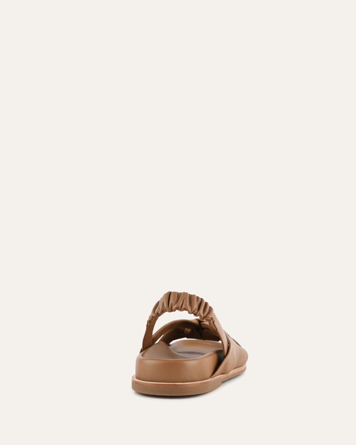 VINCENT FLAT SANDALS TAN LEATHER