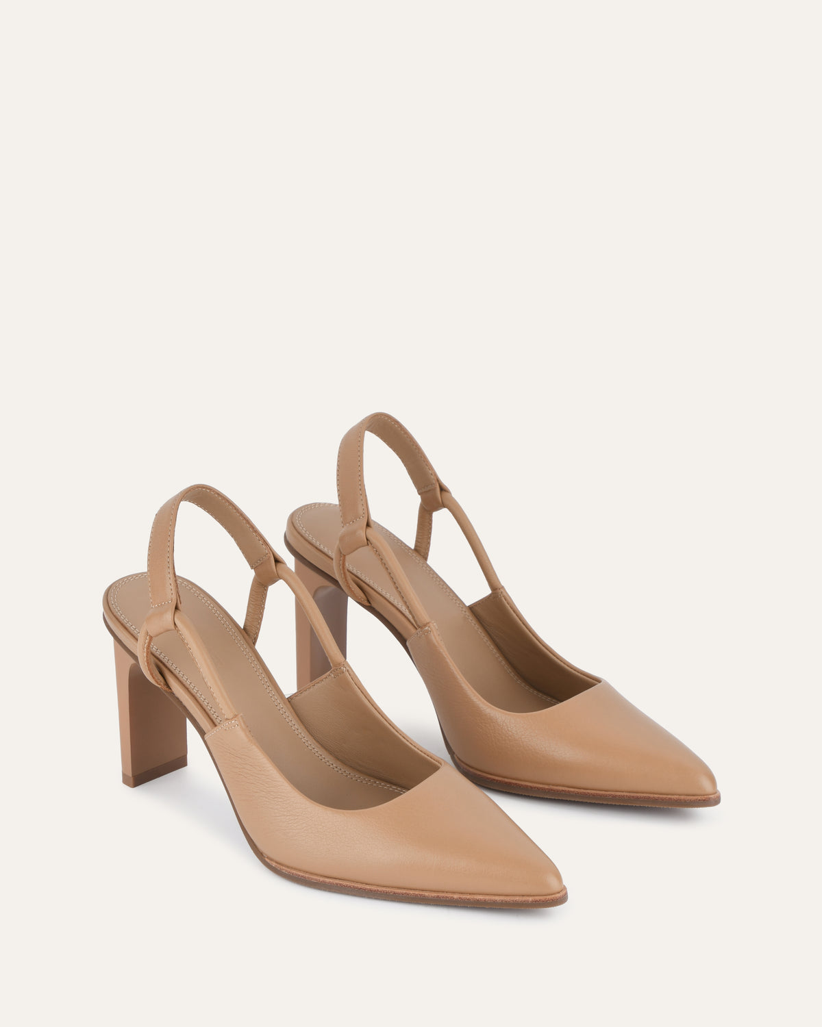 VIVA HIGH HEELS BEIGE LEATHER