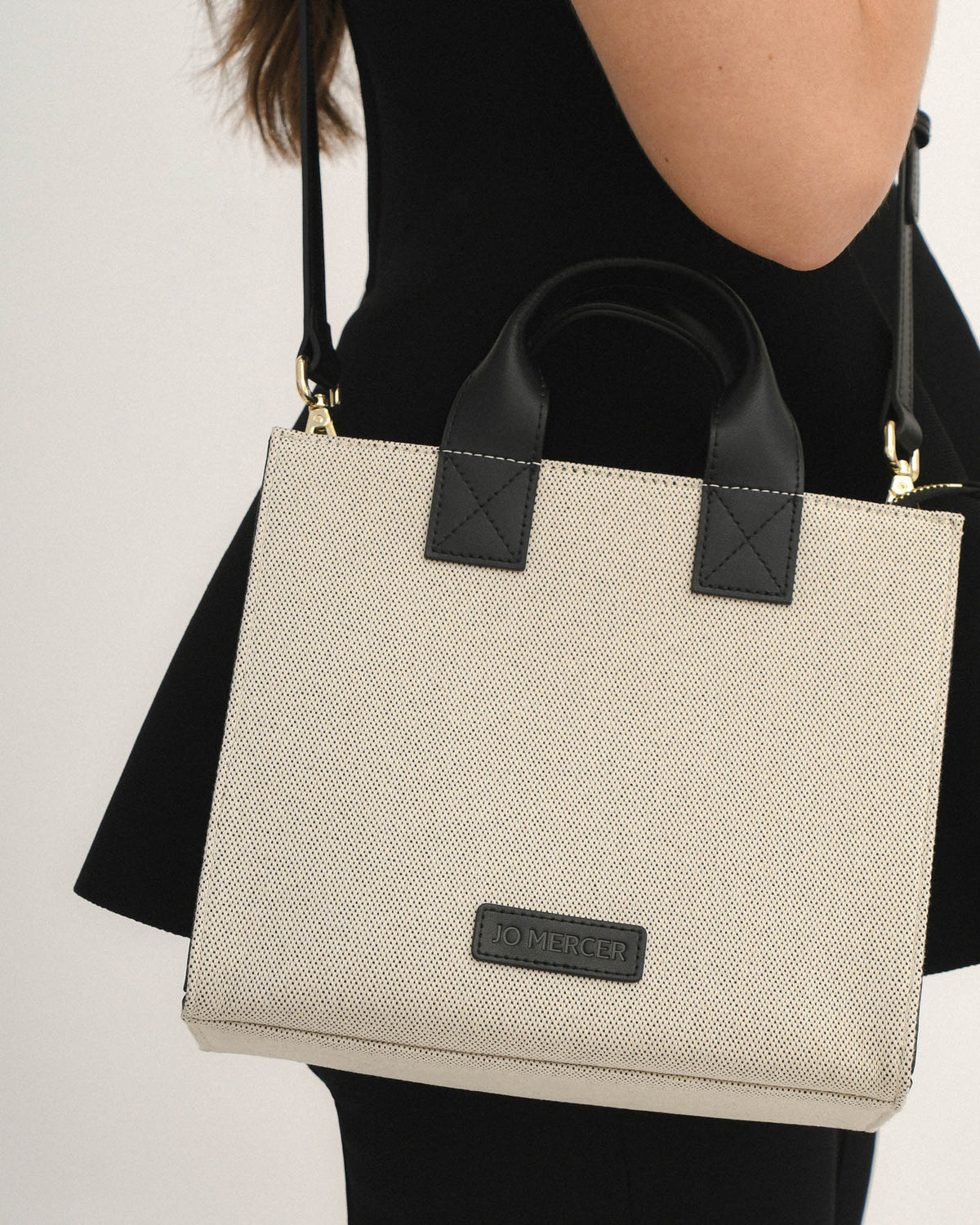 ANDRES MINI TOTE BAG BLACK LEATHER