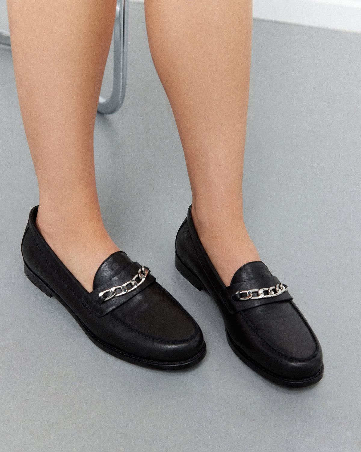 THEA LOAFERS BLACK LEATHER