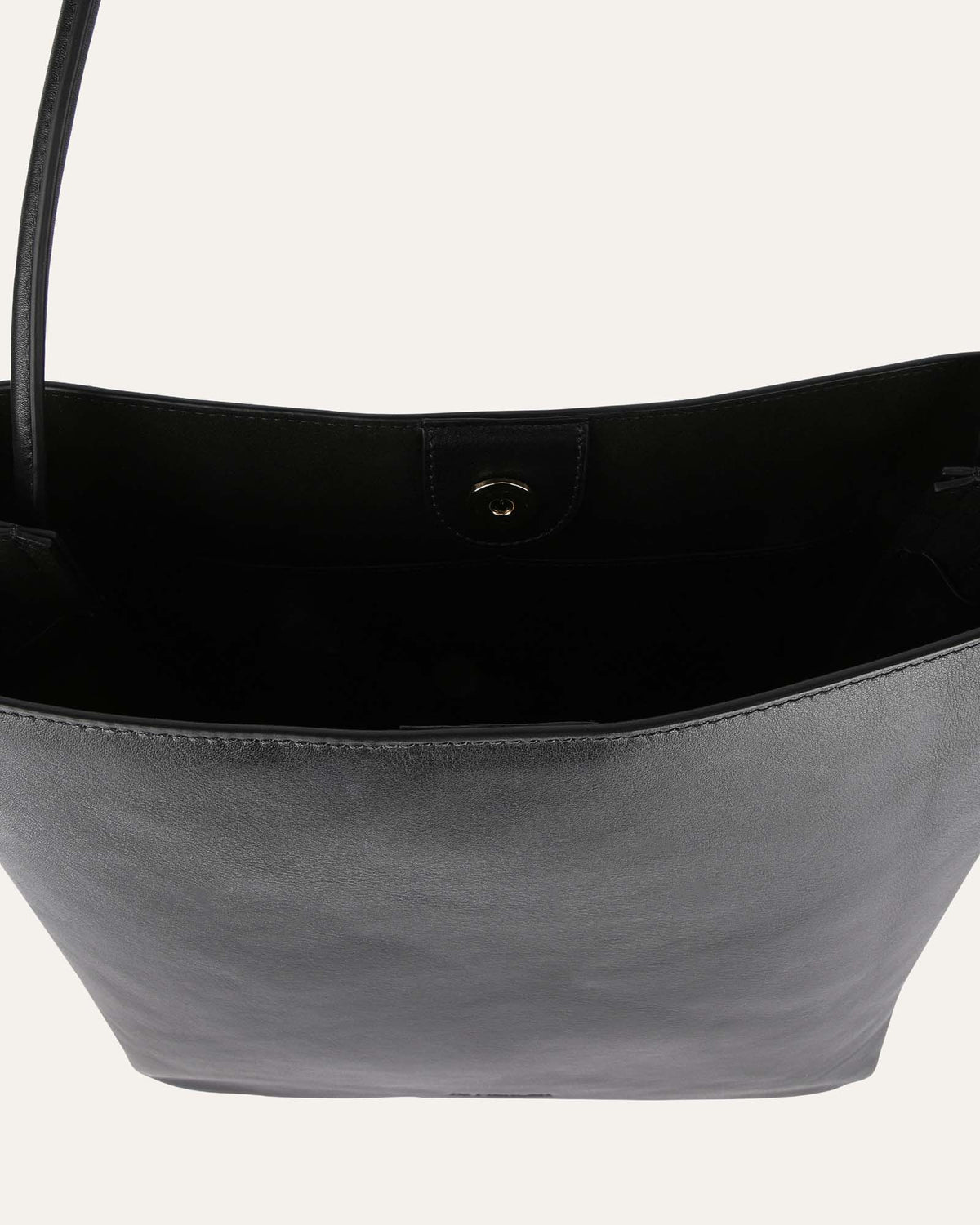 THEODORE SHOULDER BAG BLACK LEATHER