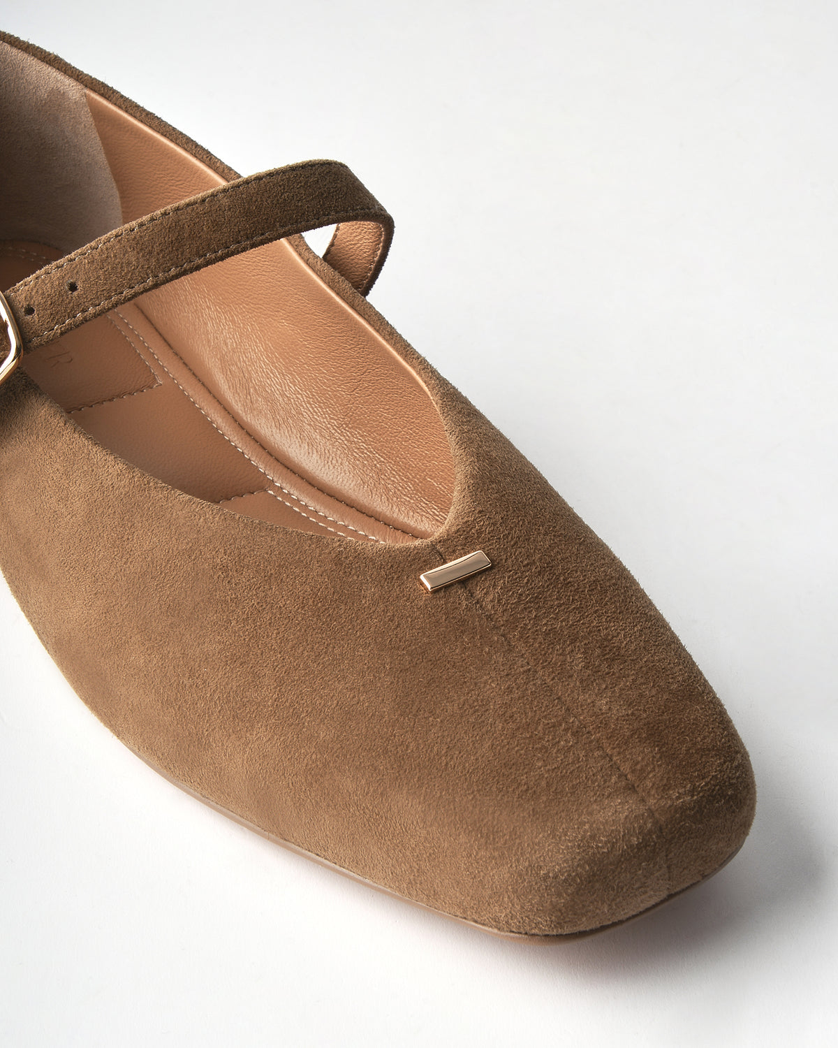 APRIL CASUAL FLATS BARK SUEDE