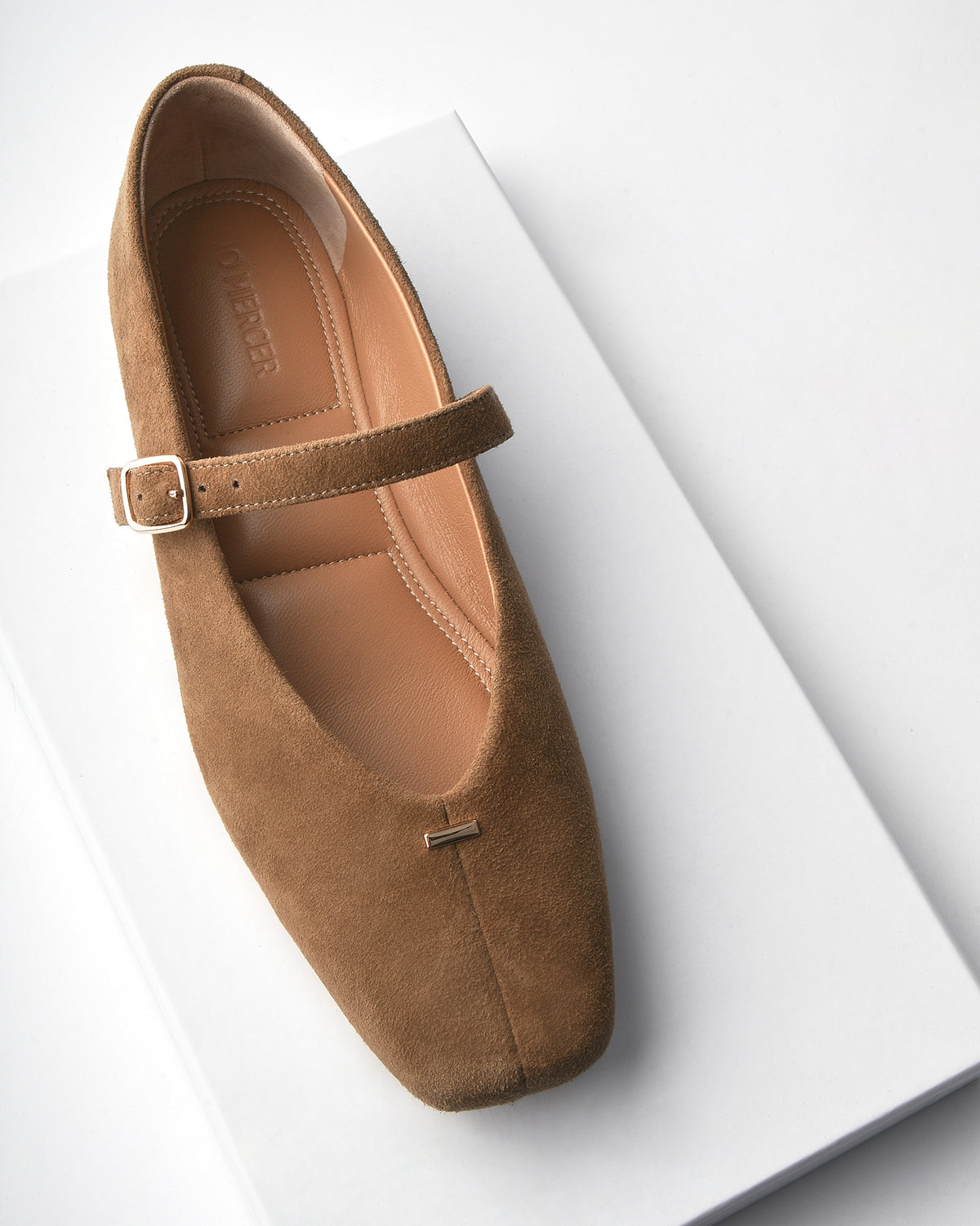 APRIL CASUAL FLATS BARK SUEDE