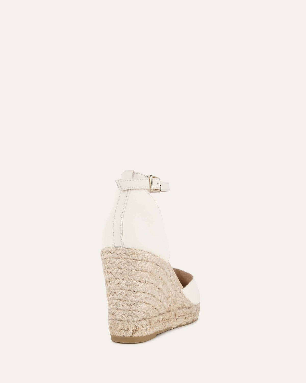 CAIRO HIGH HEEL ESPADRILLES OFF WHITE LEATHER