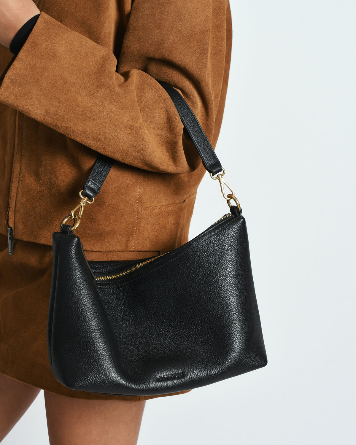 FLORENCE SHOULDER BAG BLACK LEATHER