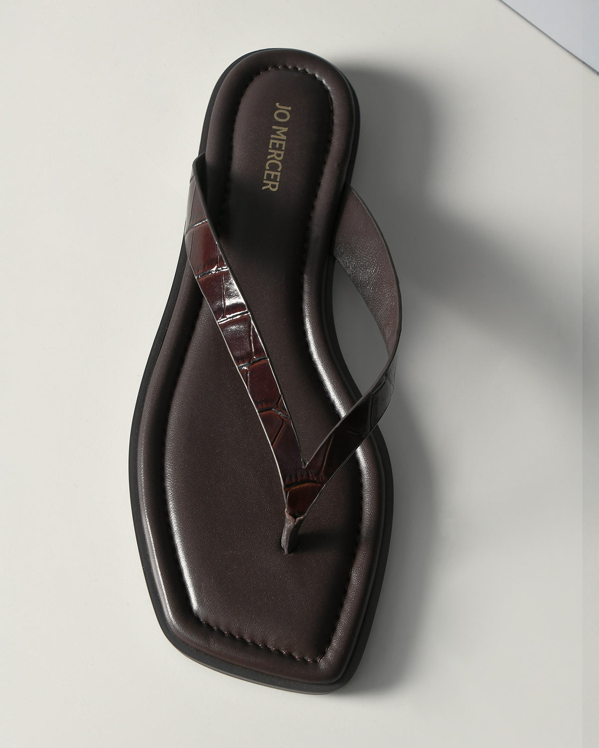 FRENCHIE FLAT SANDALS CHOCOLATE CROC