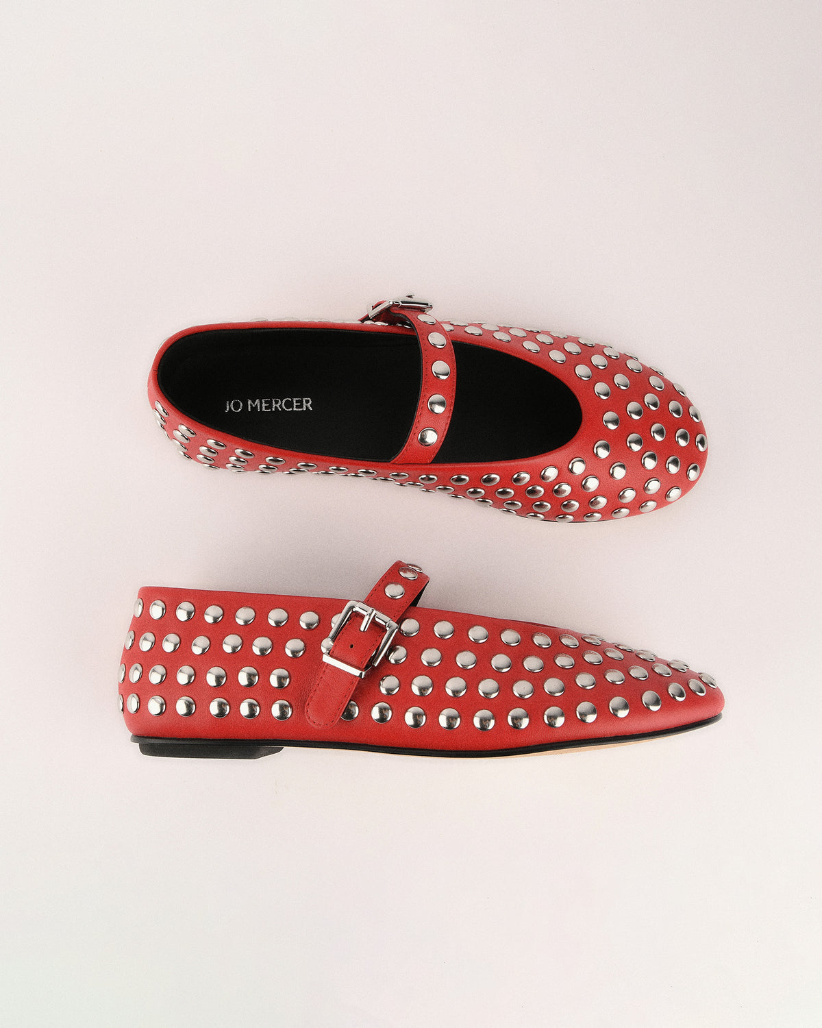 GIGI CASUAL FLATS RED LEATHER