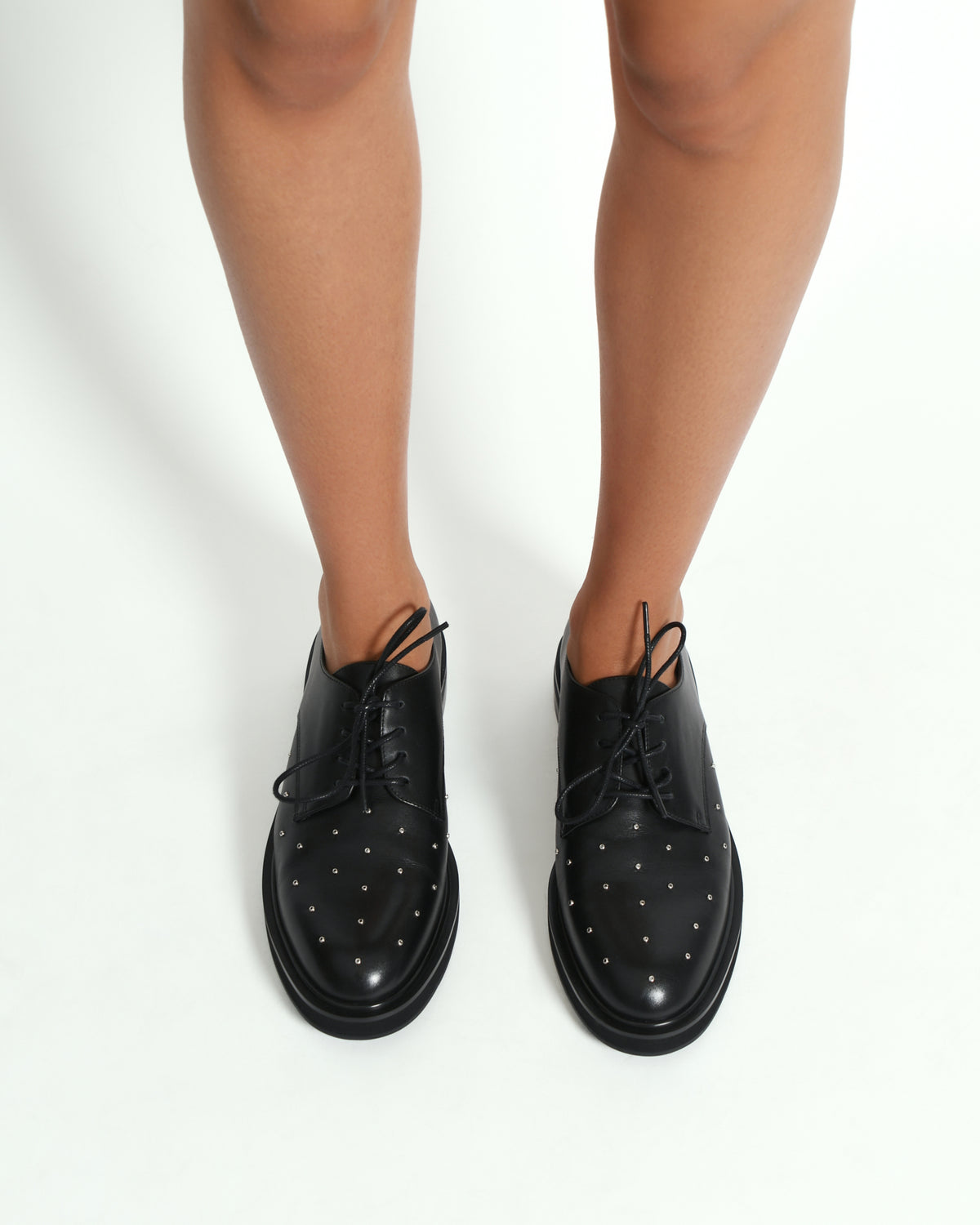 IKER LACE UPS BLACK LEATHER