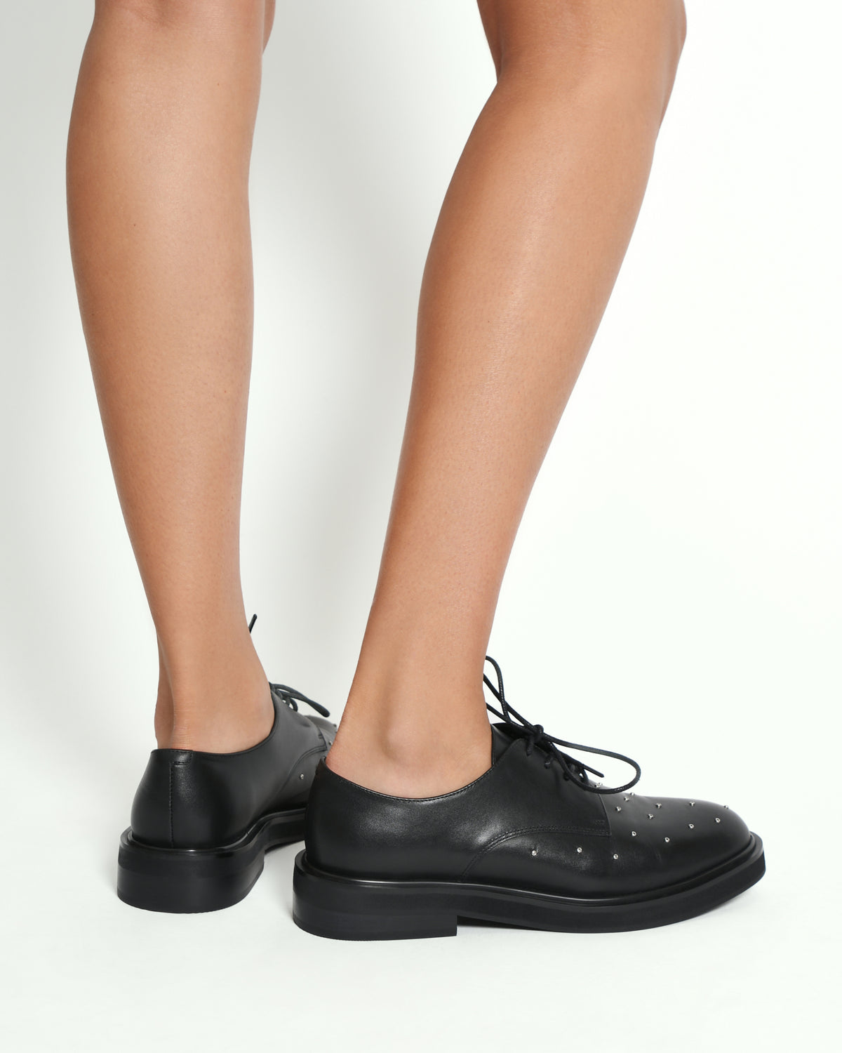 IKER LACE UPS BLACK LEATHER