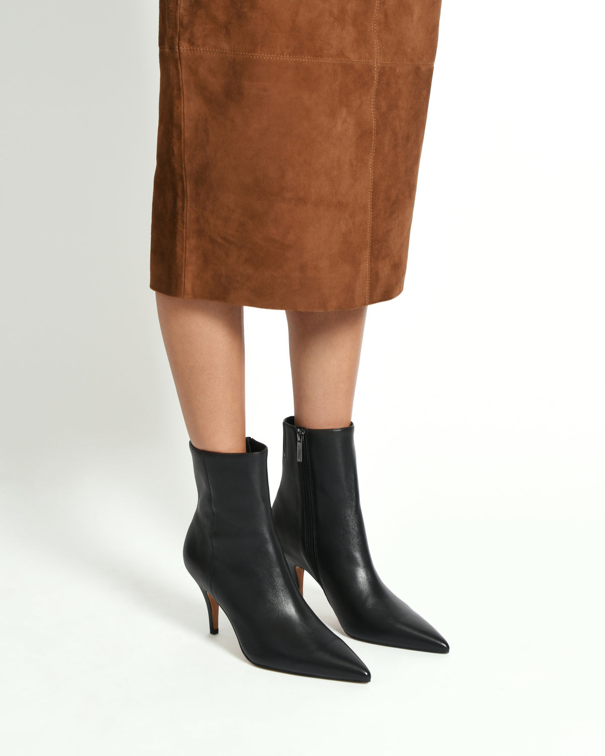 LOTTIE HIGH ANKLE BOOTS BLACK LEATHER