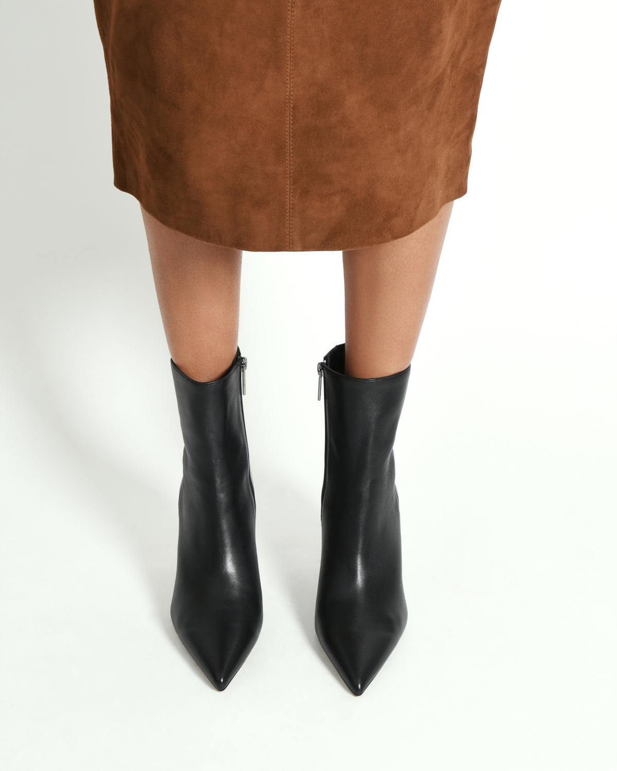 LOTTIE HIGH ANKLE BOOTS BLACK LEATHER