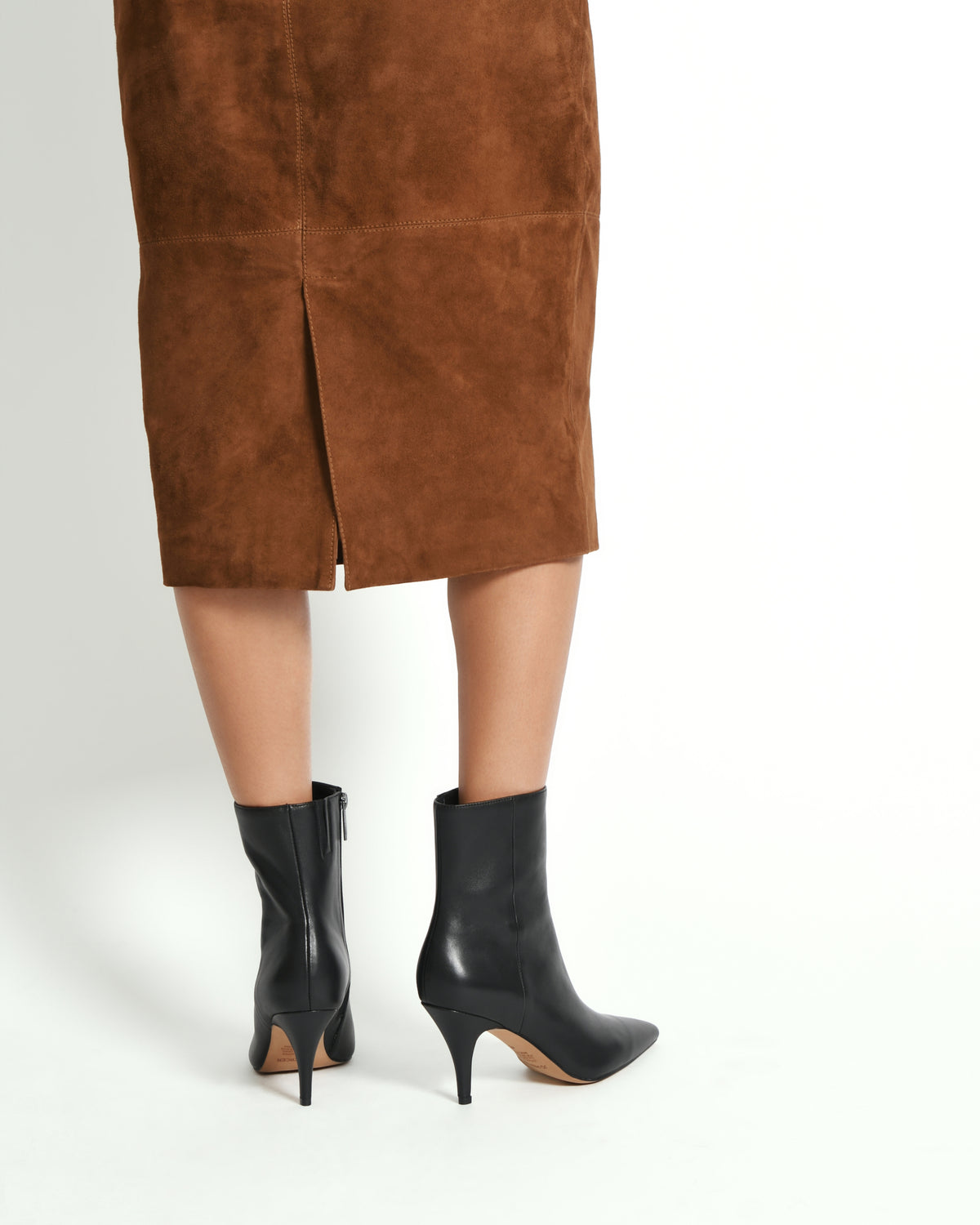 LOTTIE HIGH ANKLE BOOTS BLACK LEATHER