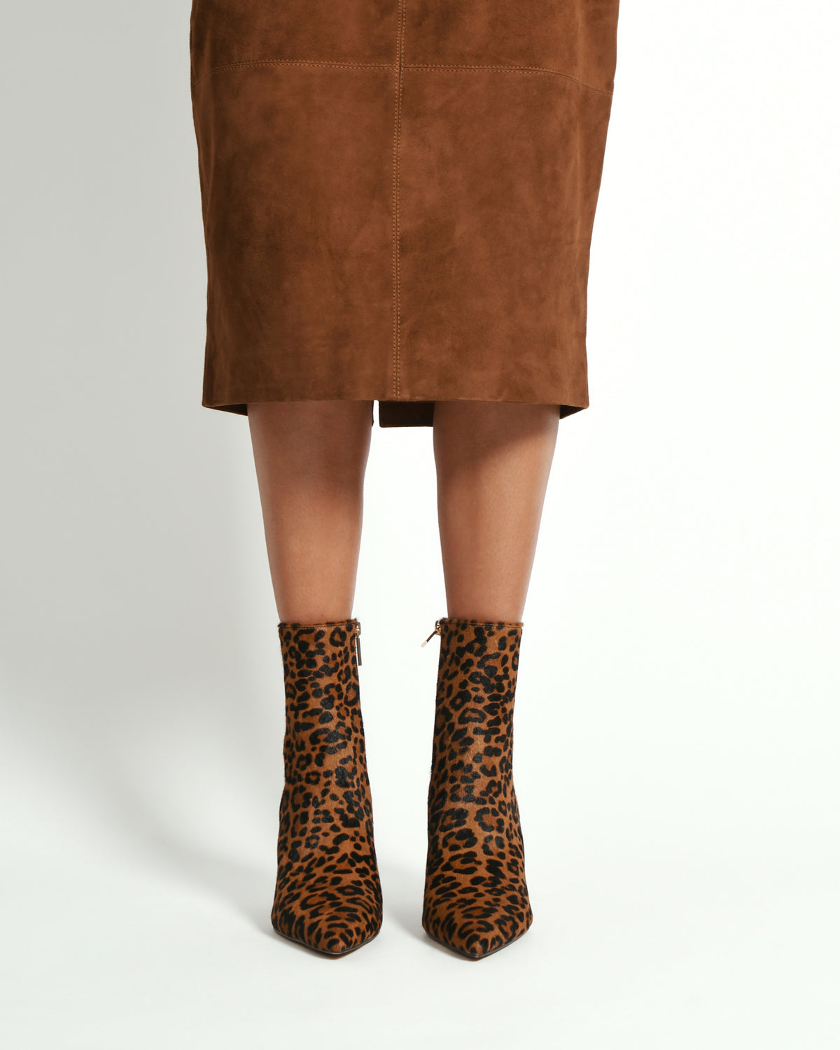 LOTTIE HIGH ANKLE BOOTS LEOPARD PRINT LEATHER