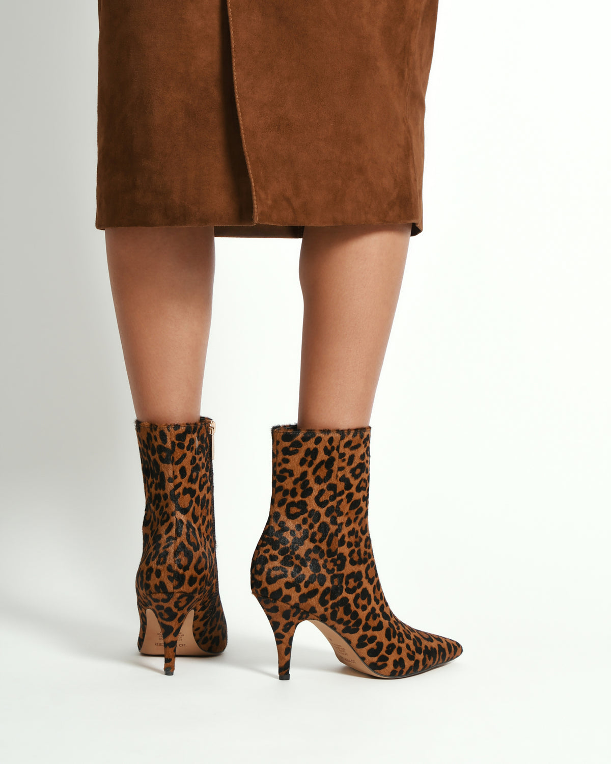 LOTTIE HIGH ANKLE BOOTS LEOPARD PRINT LEATHER