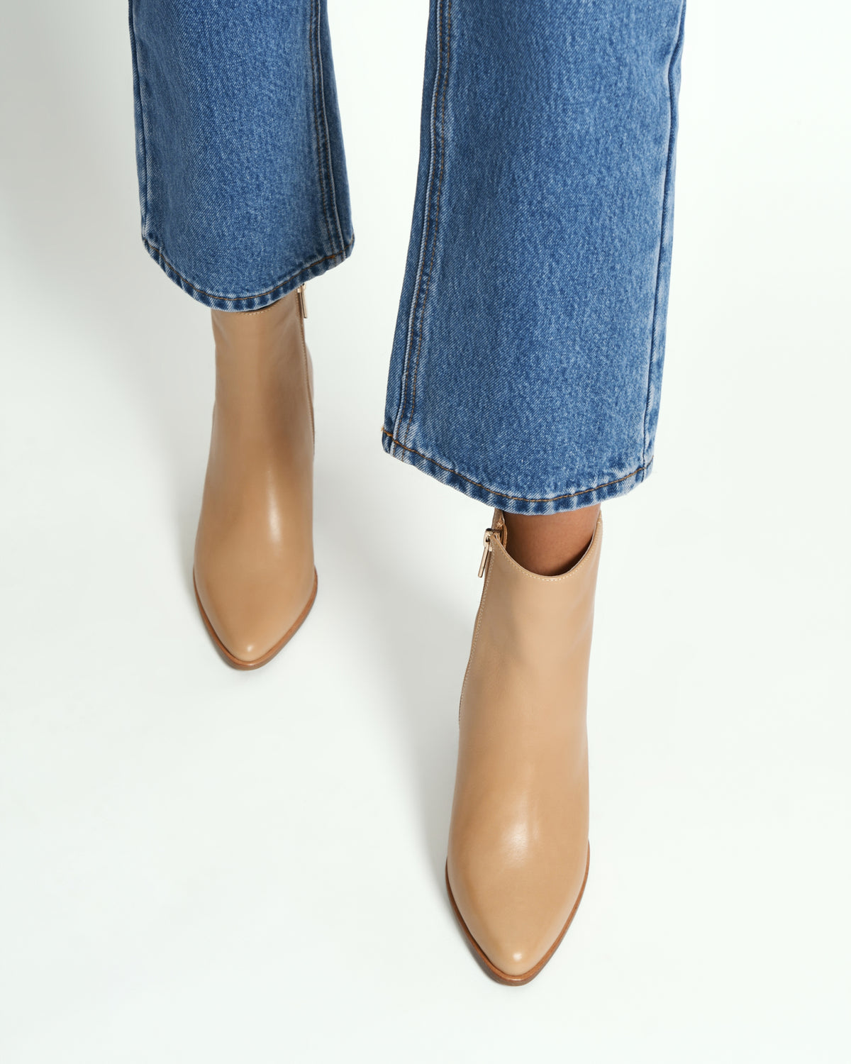 LUNA HIGH ANKLE BOOTS BUTTERSCOTCH LEATHER