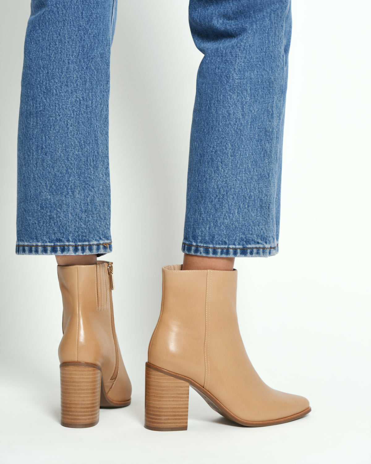 LUNA HIGH ANKLE BOOTS BUTTERSCOTCH LEATHER