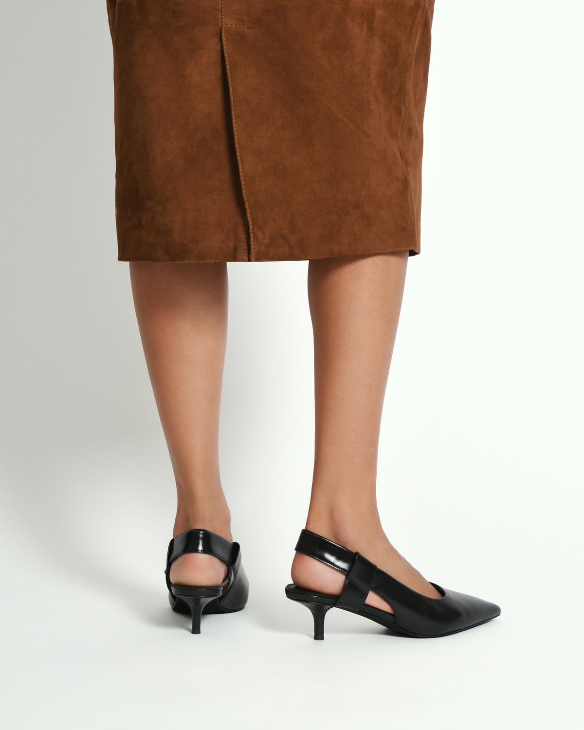 ROSA LOW HEELS BLACK LEATHER