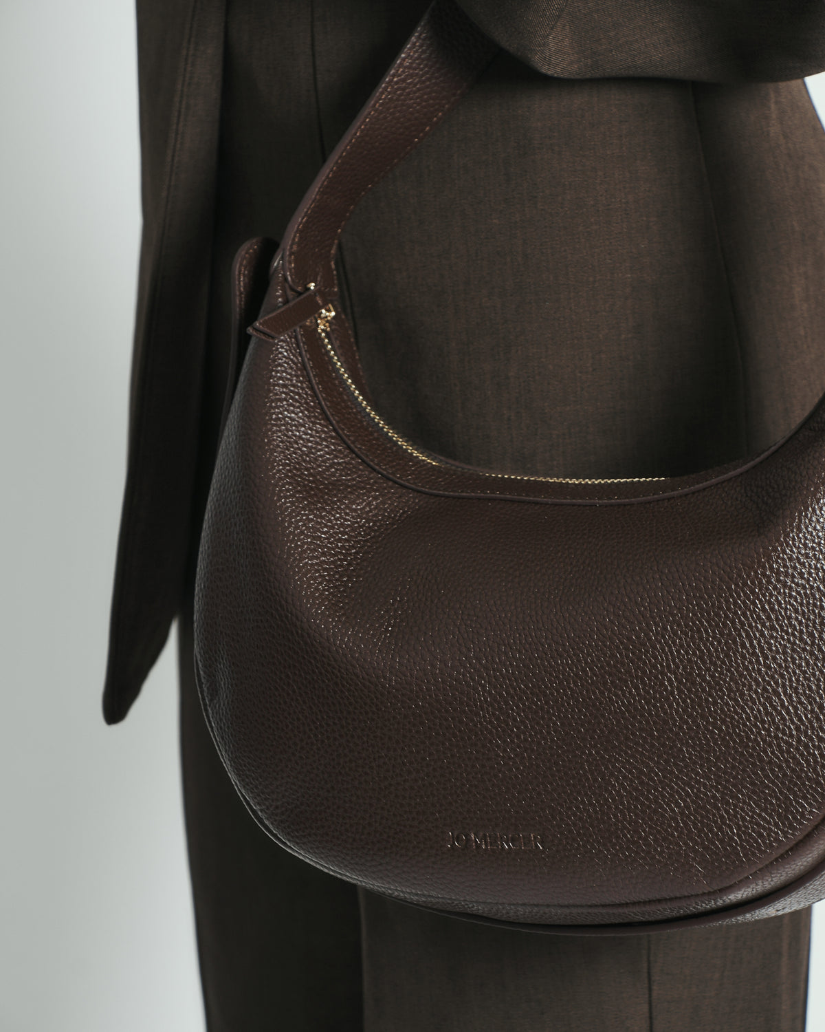 TAYA SHOULDER BAG BITTER CHOC LEATHER