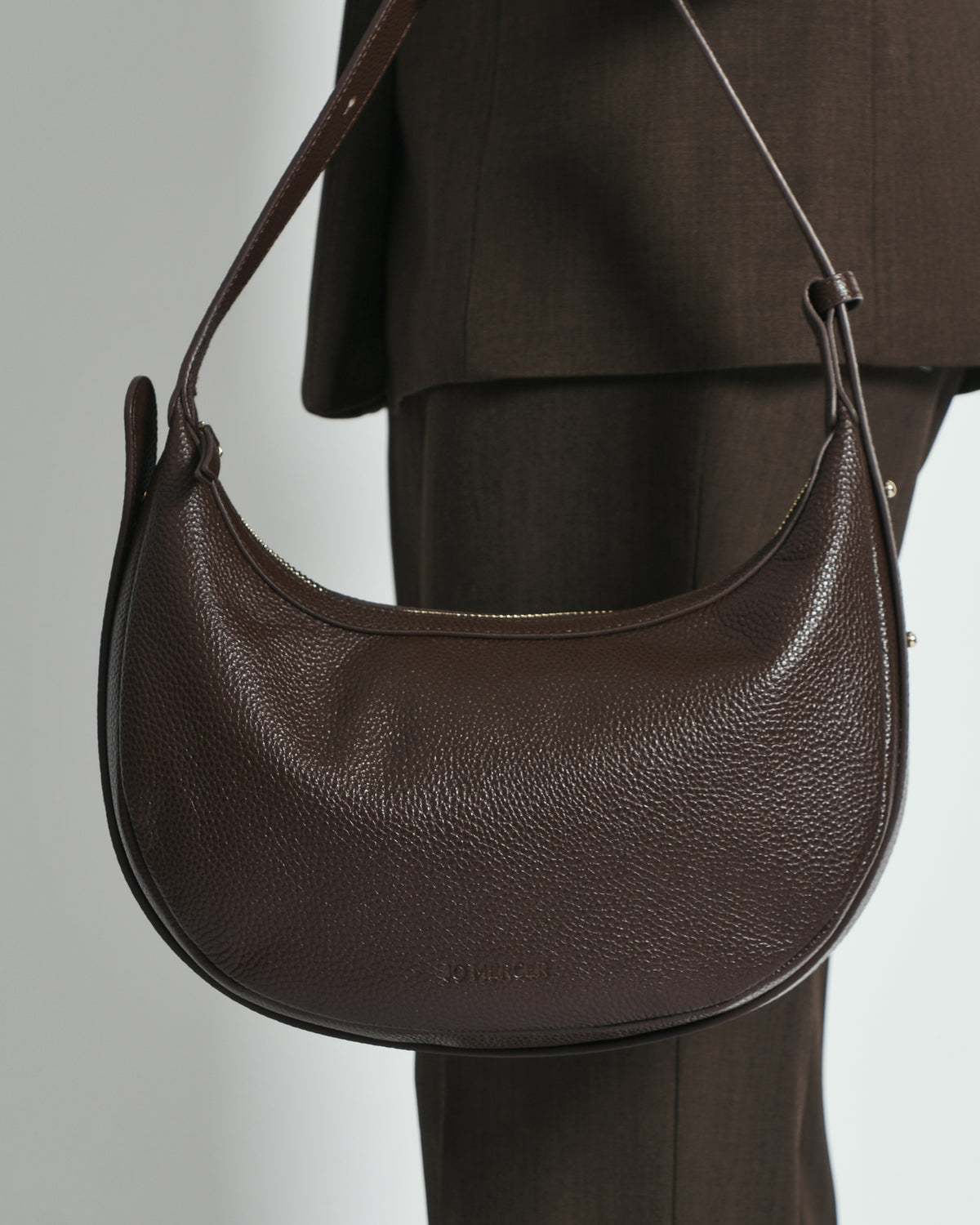 TAYA SHOULDER BAG BITTER CHOC LEATHER