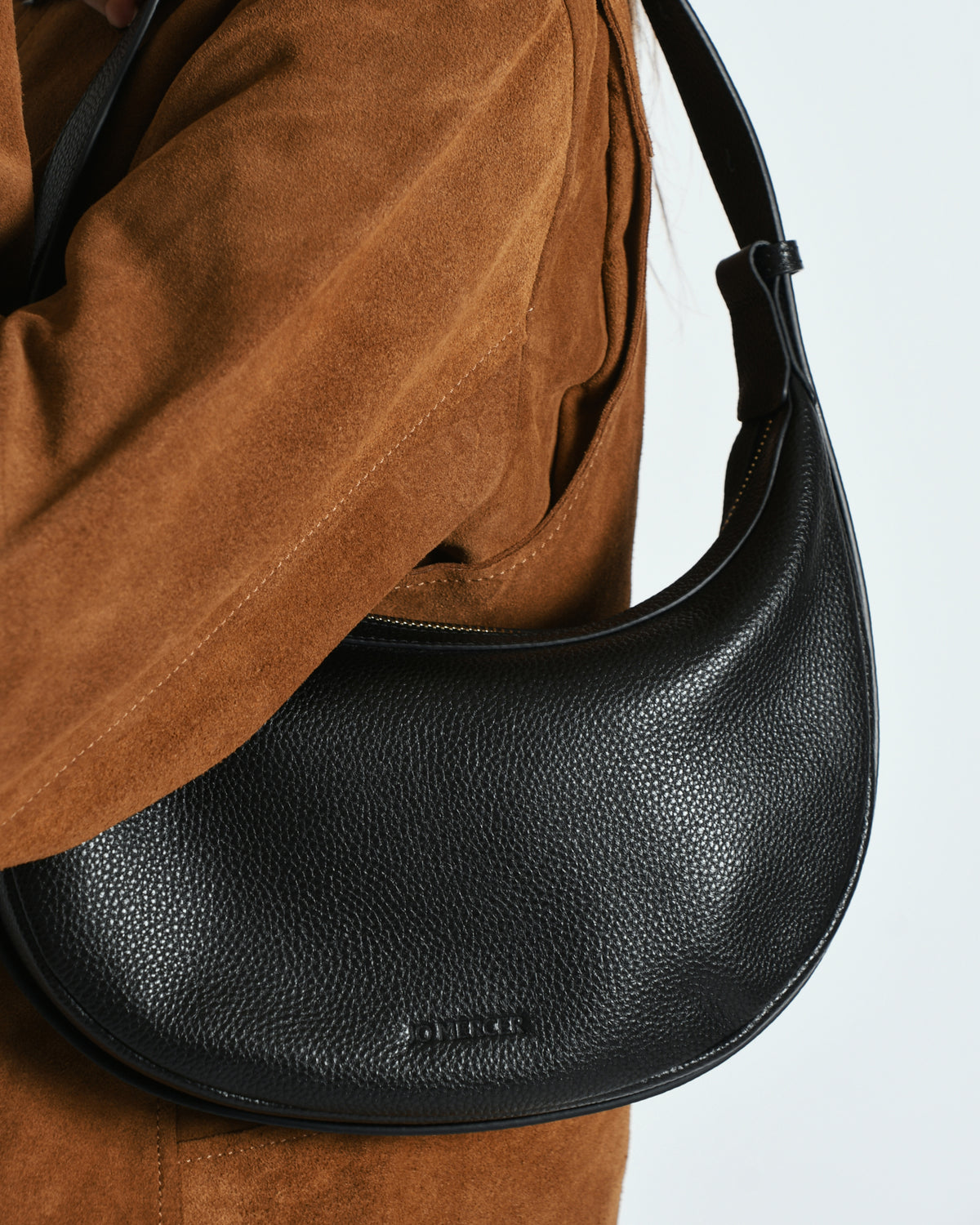 TAYA SHOULDER BAG BLACK LEATHER