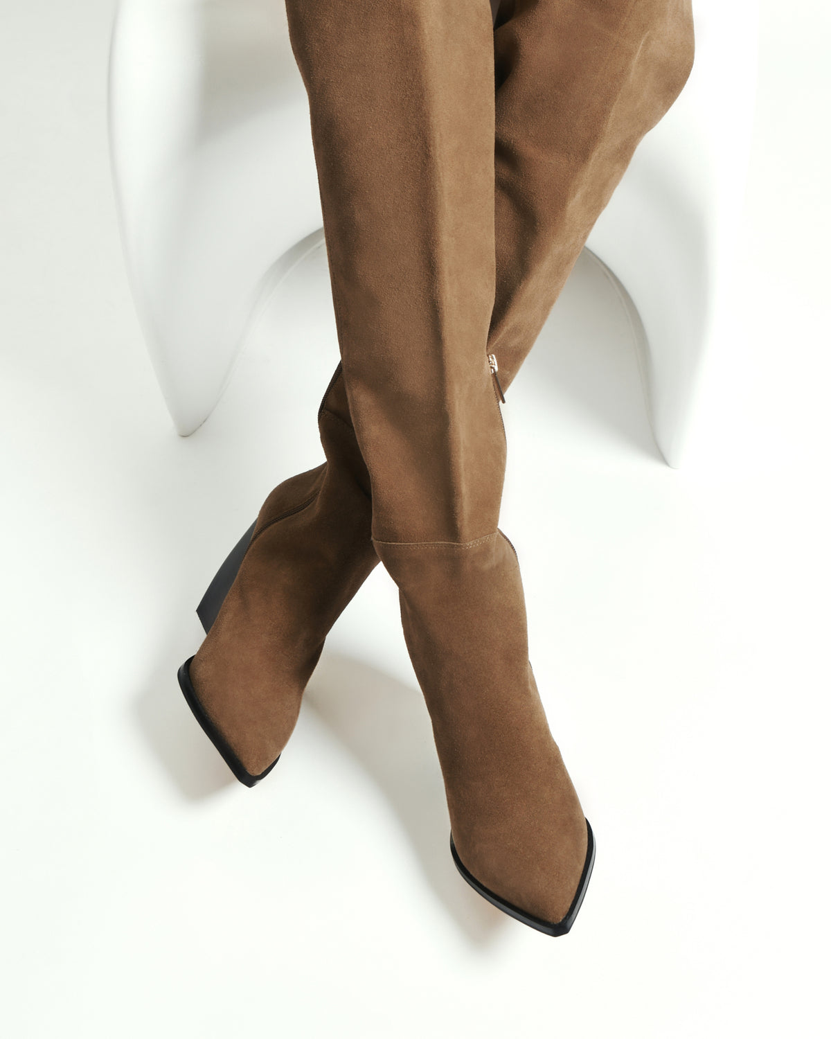 UMA OVER THE KNEE BOOTS BARK SUEDE