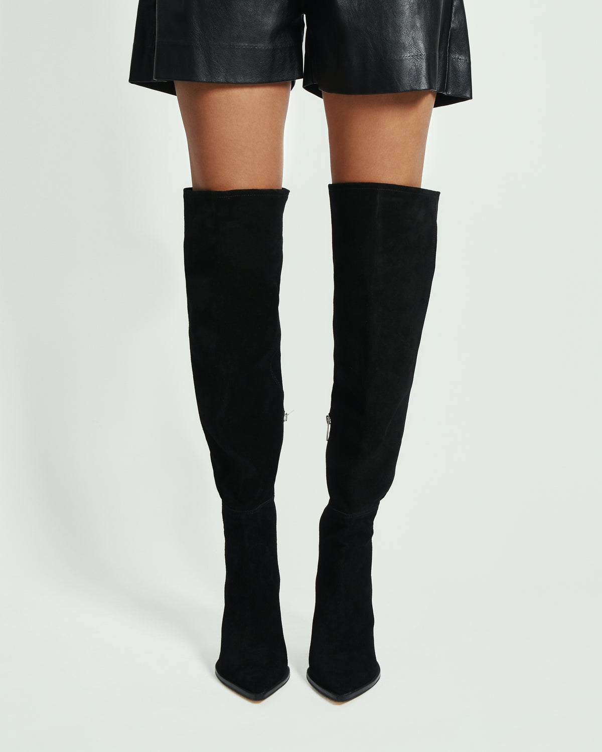 UMA OVER THE KNEE BOOTS BLACK SUEDE
