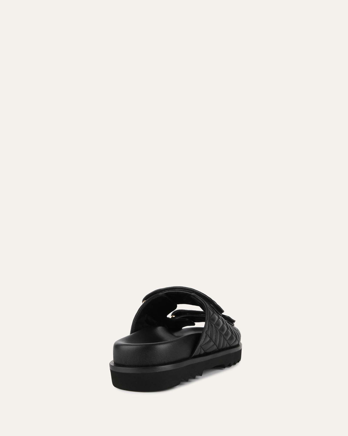 VERITY FLAT SANDALS BLACK LEATHER