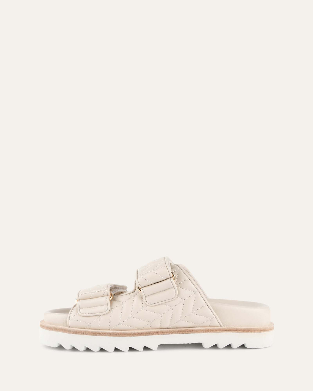 VERITY FLAT SANDALS OFF WHITE LEATHER