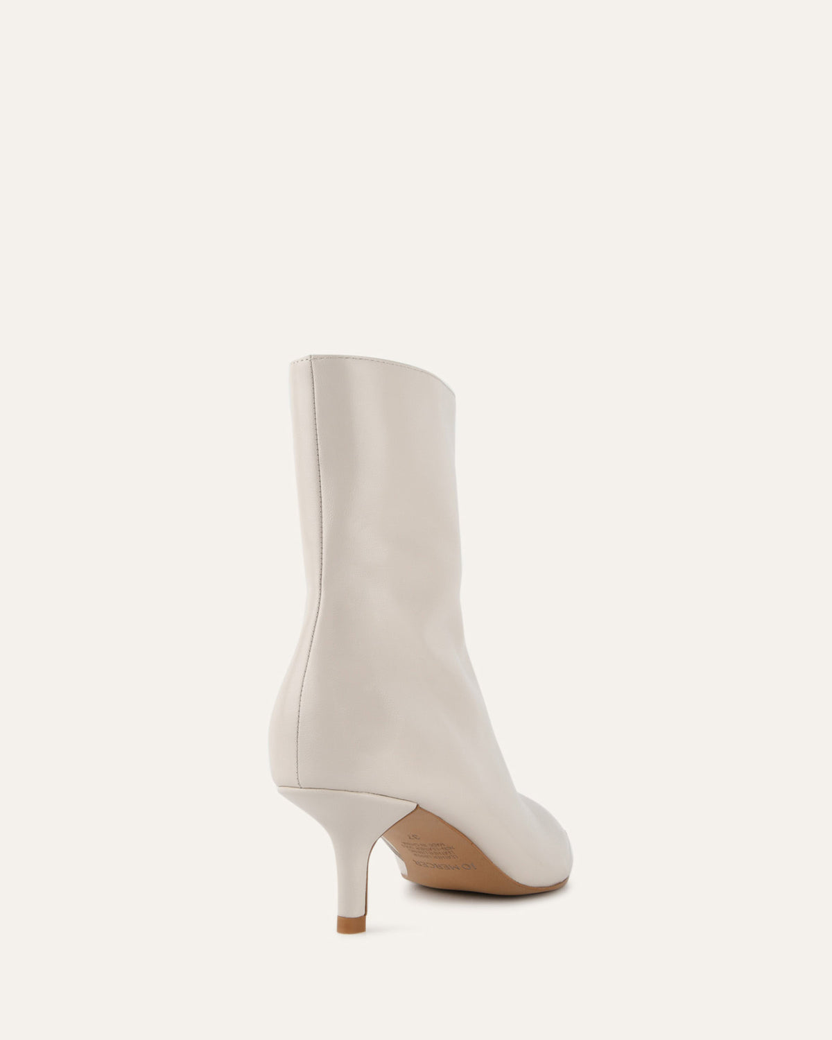 WINNIE MID ANKLE BOOTS OFF WHITE LEATHER