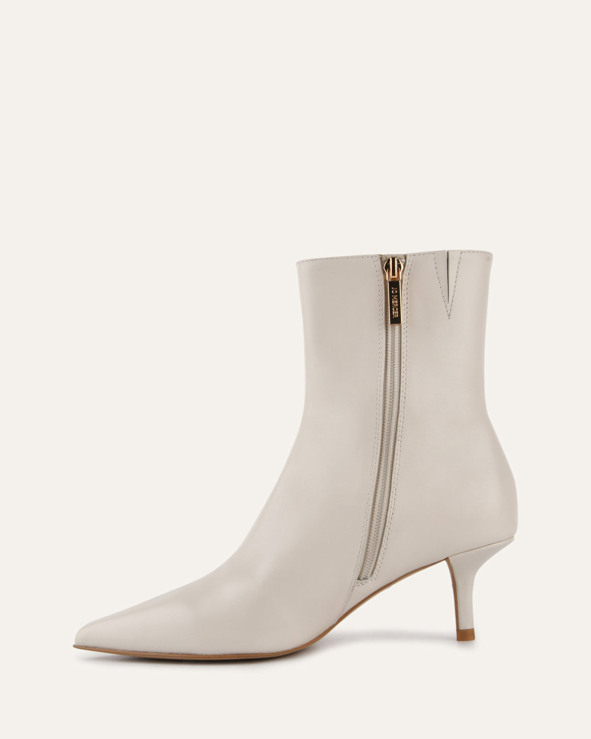 WINNIE MID ANKLE BOOTS OFF WHITE LEATHER