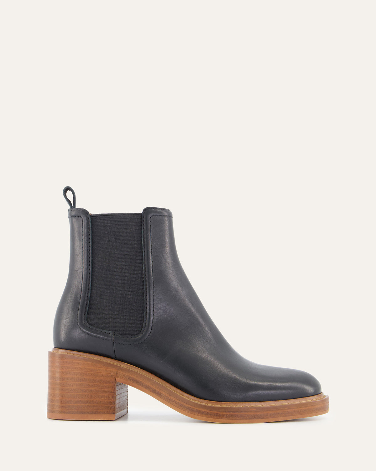 RYE MID ANKLE BOOTS BLACK LEATHER