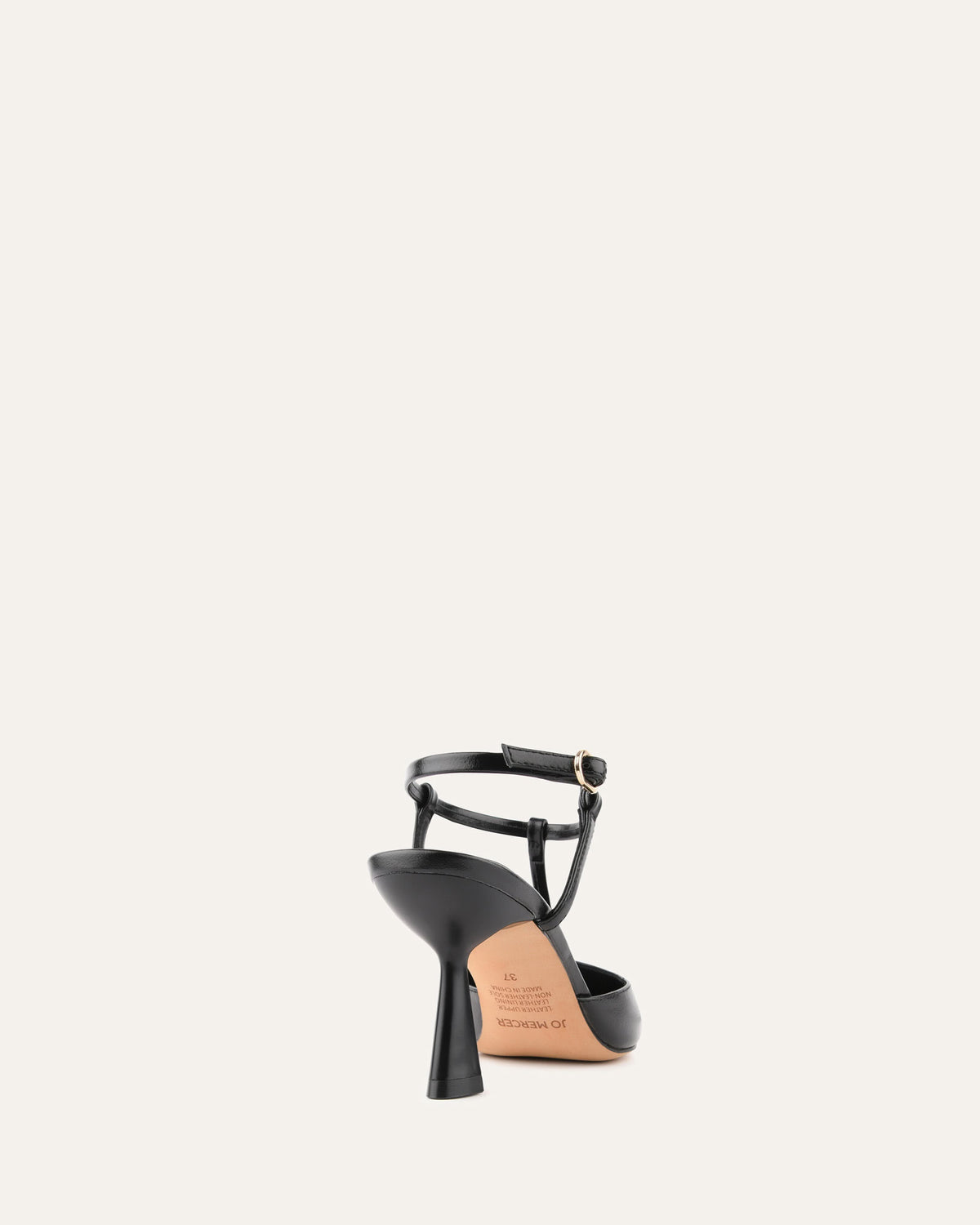 YULA MID HEELS BLACK LEATHER