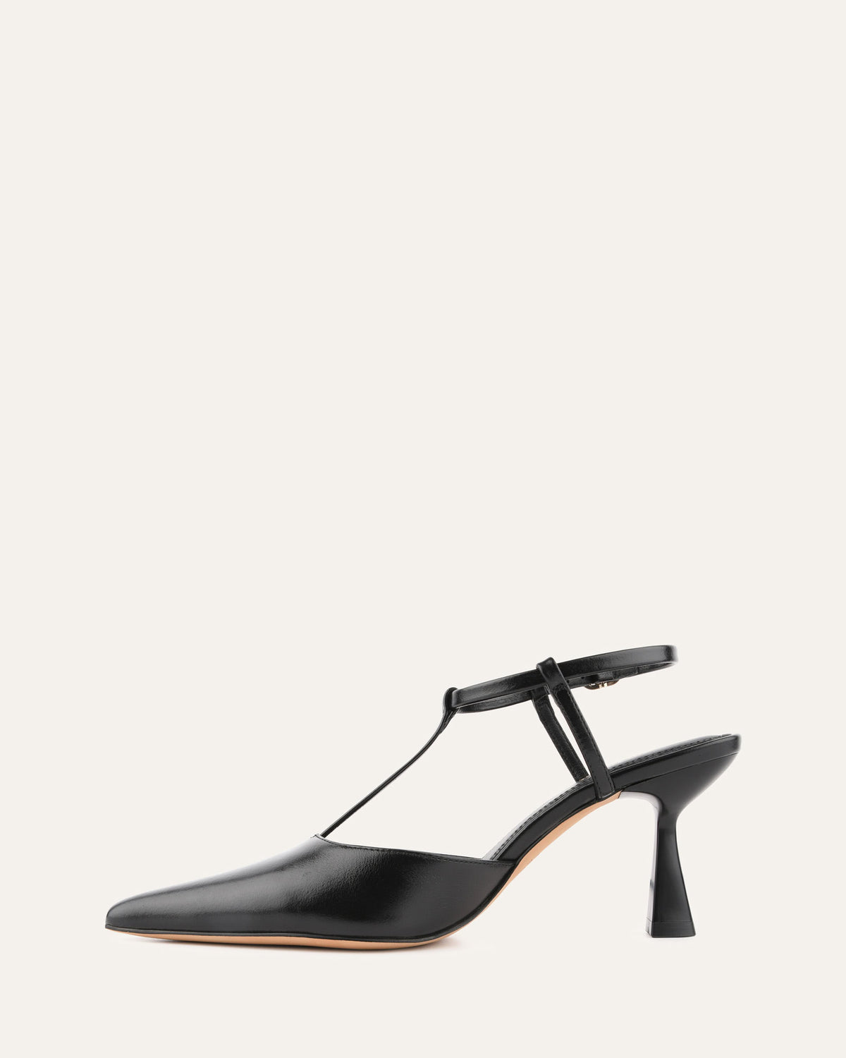 YULA MID HEELS BLACK LEATHER