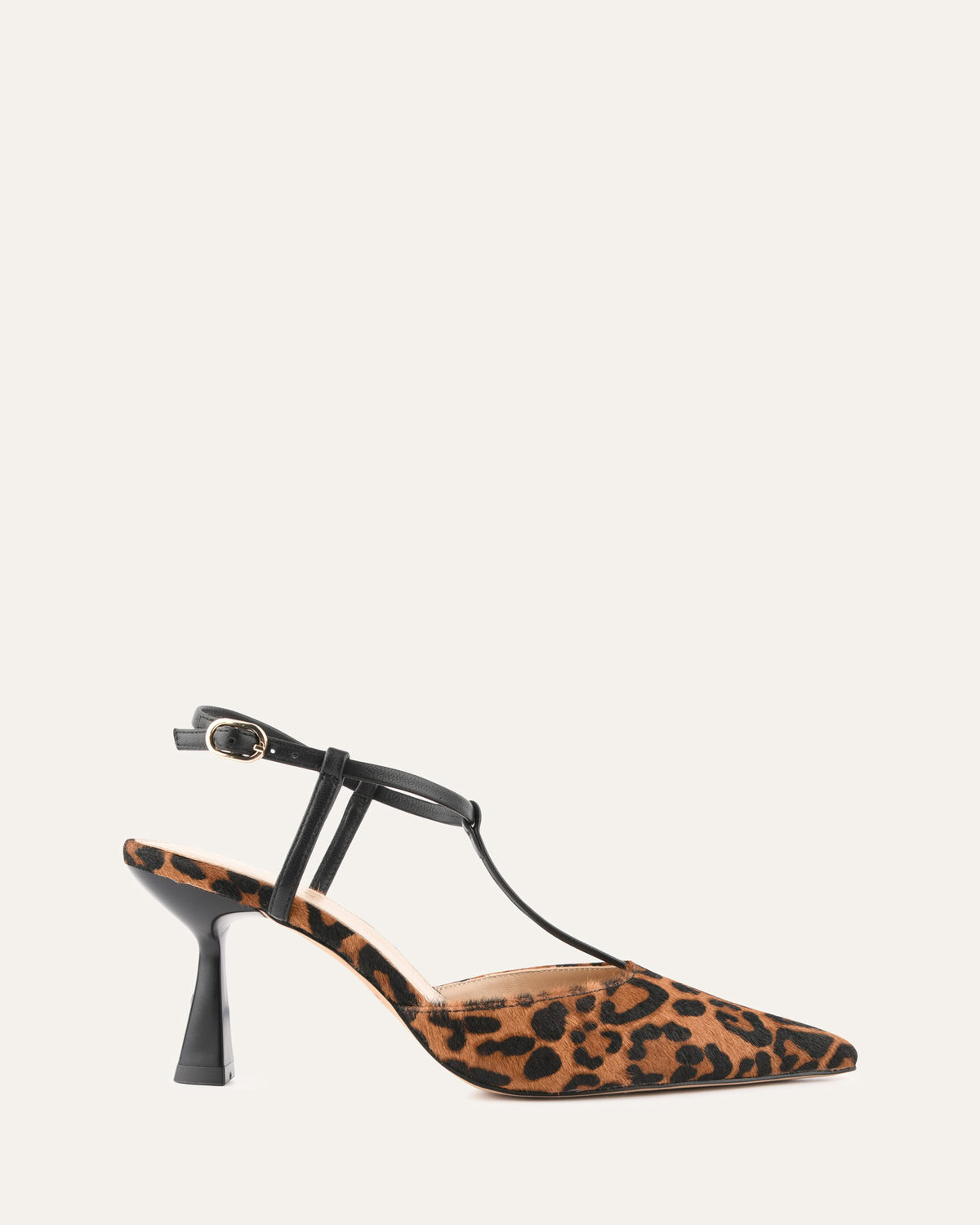 YULA MID HEELS LEOPARD HAIR ON LEATHER